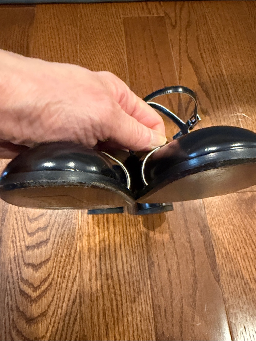 Prada Black Leather Ankle-Strap Pumps with Contrast Piping - Picture 11 of 14